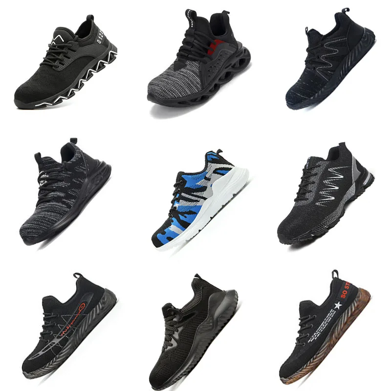
Wholesale breathable comfort zapatos de seguridad de trabajo industrial safty shoes steel toe safety indestructible shoes 