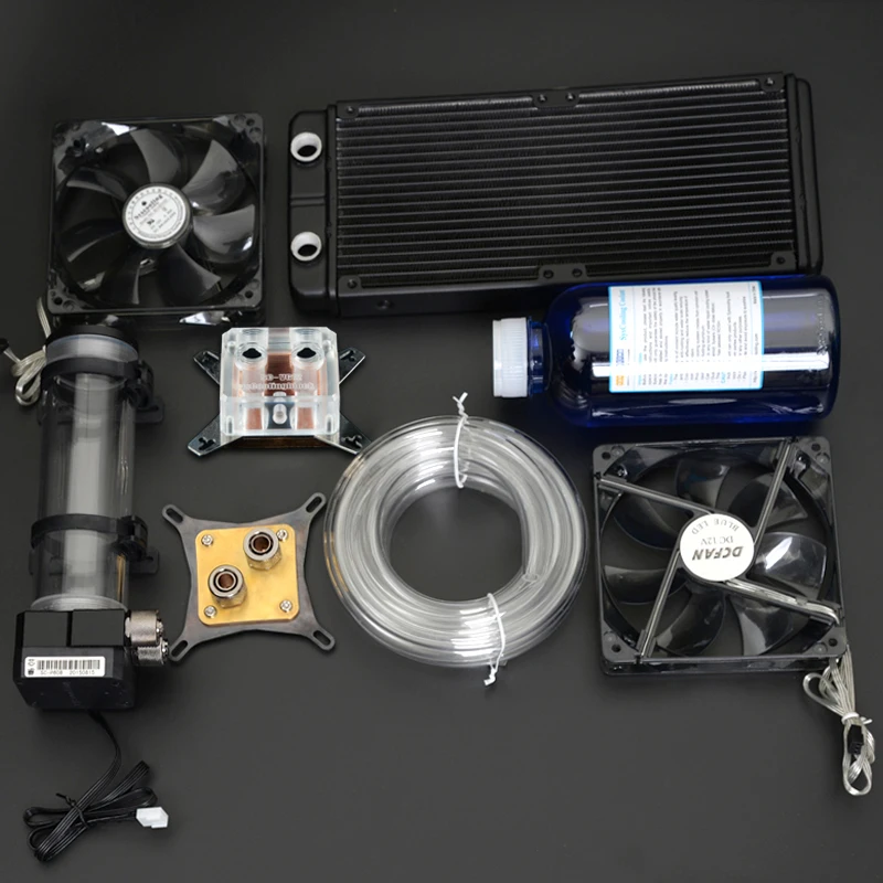 

Syscooling water cooling kits for CPU GPU cooling block liquid cooler with 240mm radiator compatible Intel and AMD CPU