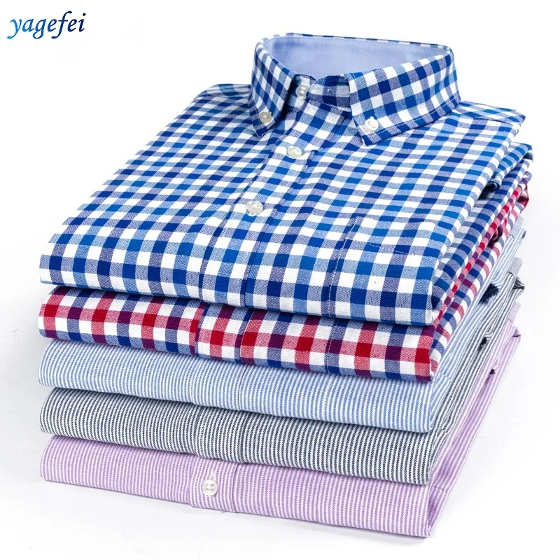 

High quality wholesale price men oxford long sleeve plaid office shirt cotton, Colors