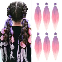 Purple Pink Ombre Jumbo Braids Hair Extensions Syn