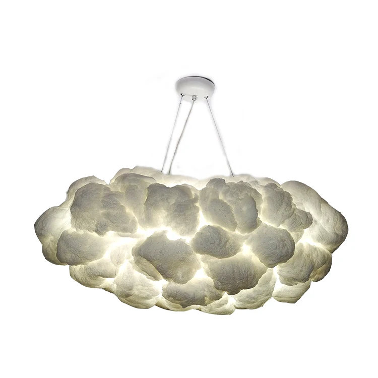 Creative LED E27 bulb polymer material retro fairy light white cloud chandelier