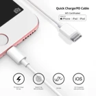 Mfi 工場高品質 usb iphone 5 ケーブル充電器 5 v 3A 高速用の usb 充電ケーブル iphone 充電ケーブル