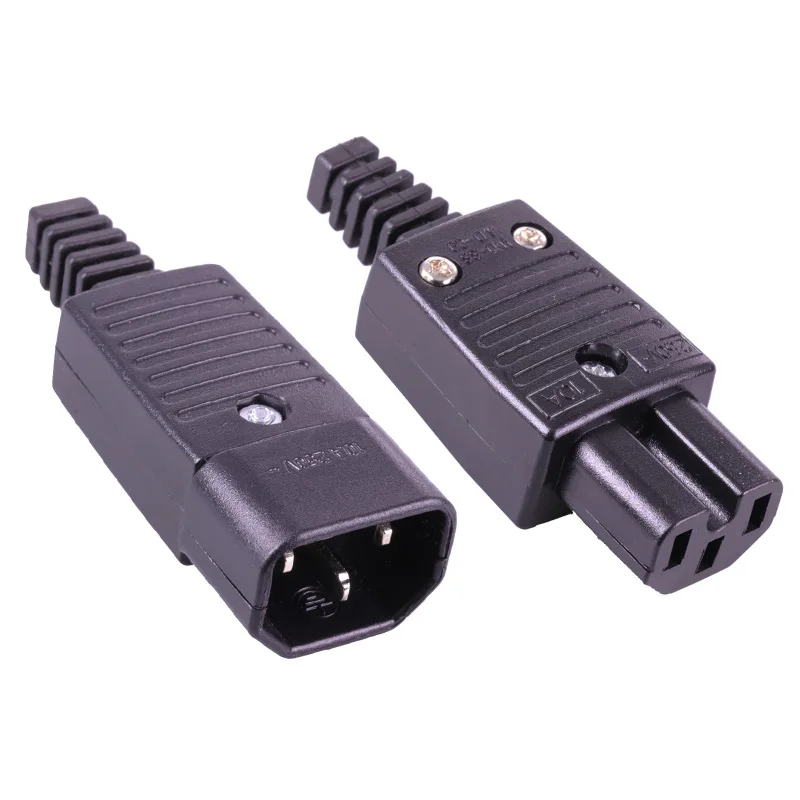 

10pcs/lot AC Power Connector Male Plug/Female Jack Terminal 3Pin(L/N/E) 220V 10A AC Power Plug Jack Socket Wire Connector