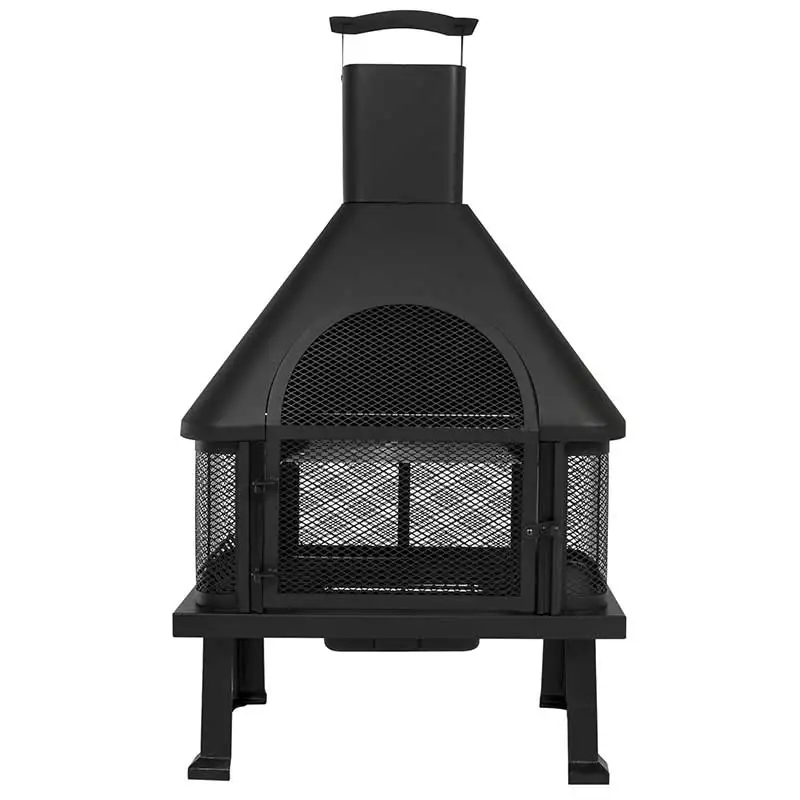 Oniya Indoor Outdoor Fireplace Wood Burning Backyard Deck Fire Pit With