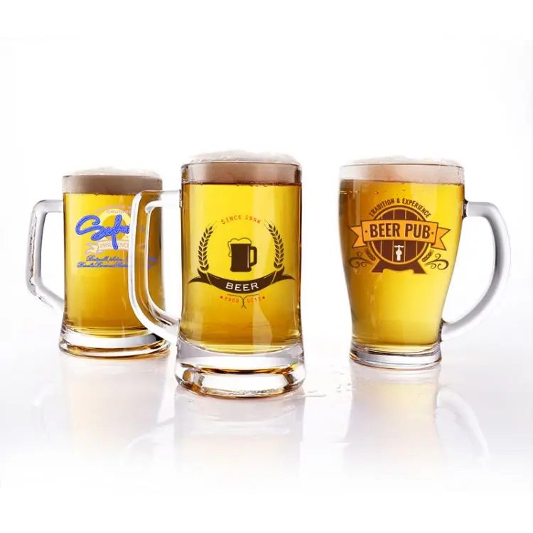 

Custom logo german beer cup steins mugs crystal pilsner wine tumbler beer glass fancy yard beer mug, Colorful