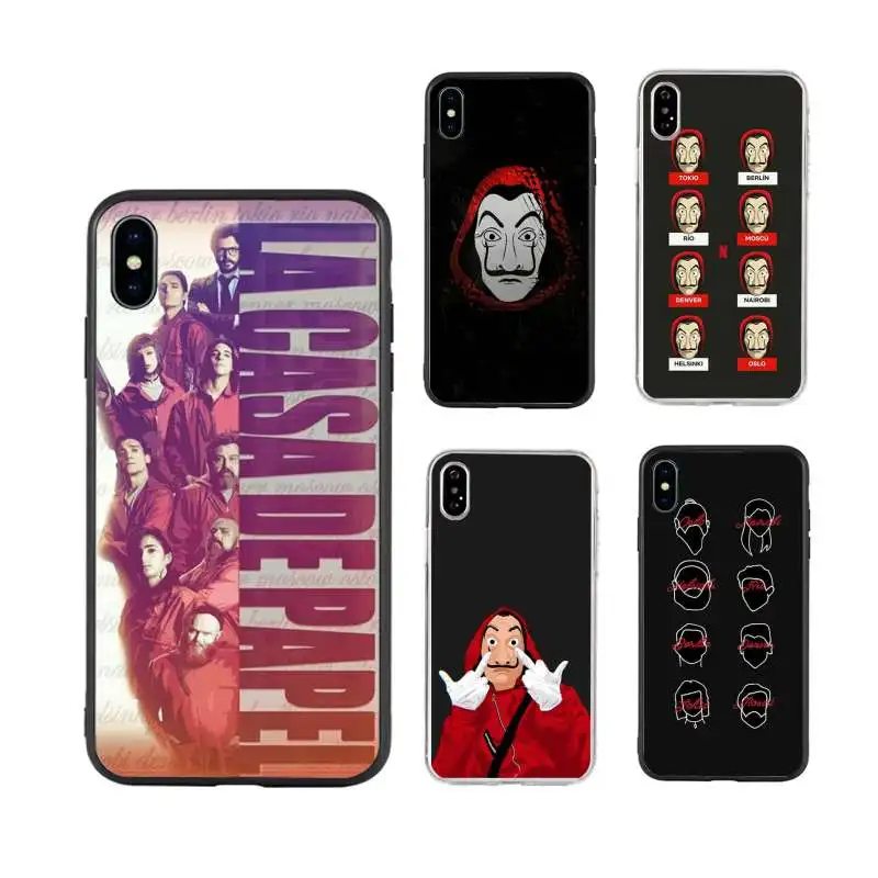 

Spain TV Money Heist House Paper Phone Case For iPhone 11 Pro Max X XS MAX XR 7 6S 8 Plus SE 2020 soft La Casa de papel Cover