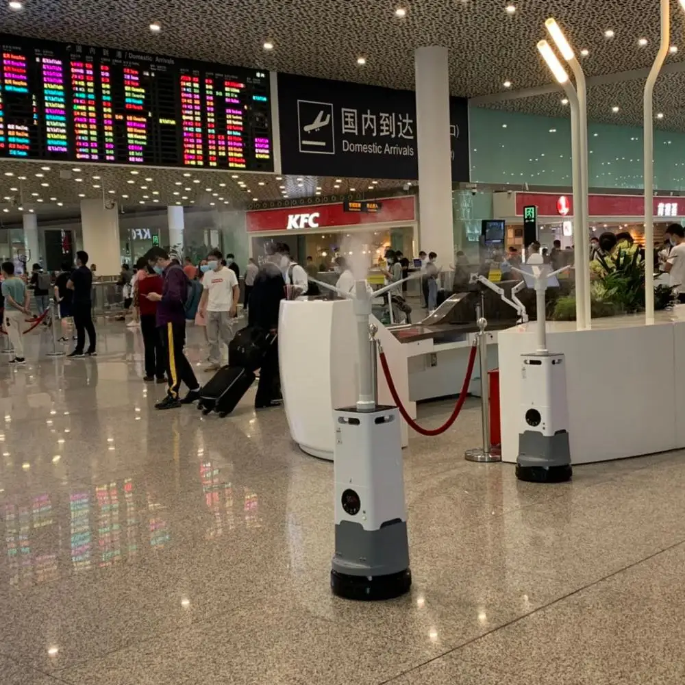 
Public Fully Automatic Wheeled Spray Disinfection Robot Indoor Disinfection machine Robot 