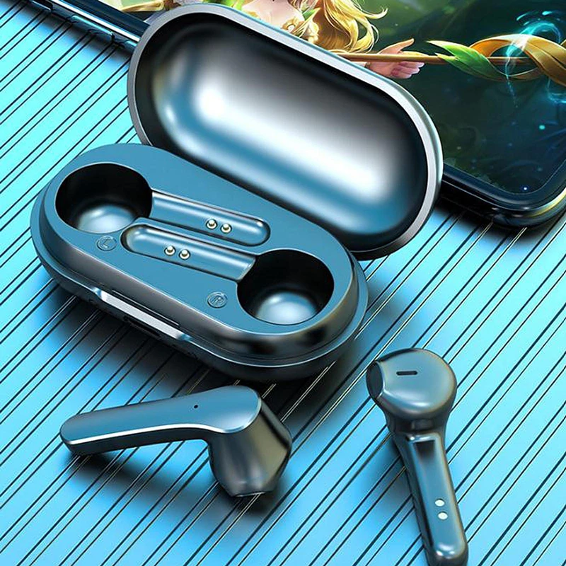 

LB-20 TWS Wireless Bt 5.0 Earphone Touch Earbuds High Fidelity HIFI Music Earphone, Black white