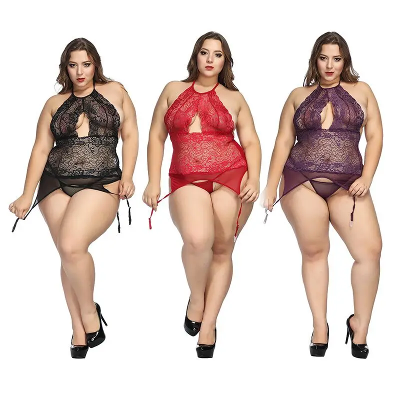 

Sexy Lingerie Girls Lace Sexy Bodysuit Lace Sexy Sexy Size Oversize Lingerie Set For Women, Red,purple,black