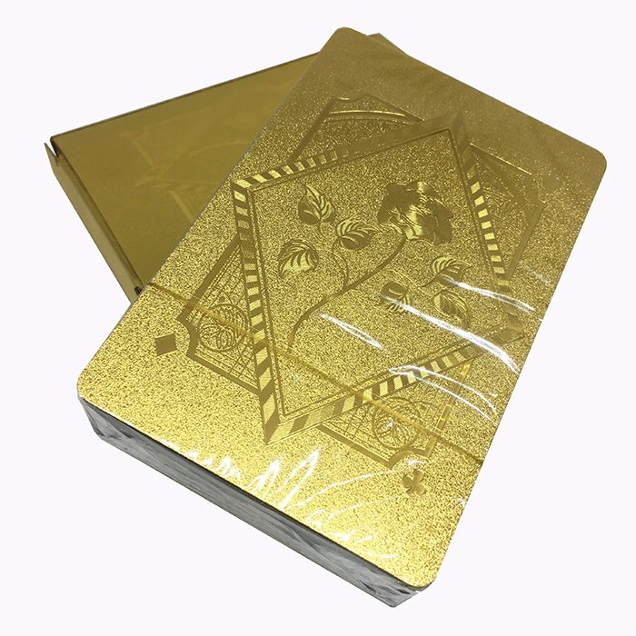 

GS-18160 24k Gold Foil Plated Cover Poker Custom 999.9 Gold Playing Cards