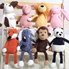 Wholesale Baby Corduroy Elephant Lion Fox Rabbit Pig Panda Duck Monkey Soft Stuffed Plush Animal Comforter