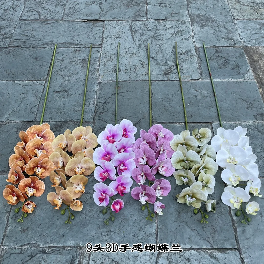 

M906 Wholesale Single Stem Real Touch White Orchid Flowers Wedding Decoration Artificial Phalaenopsis Orchids Flower For Decor