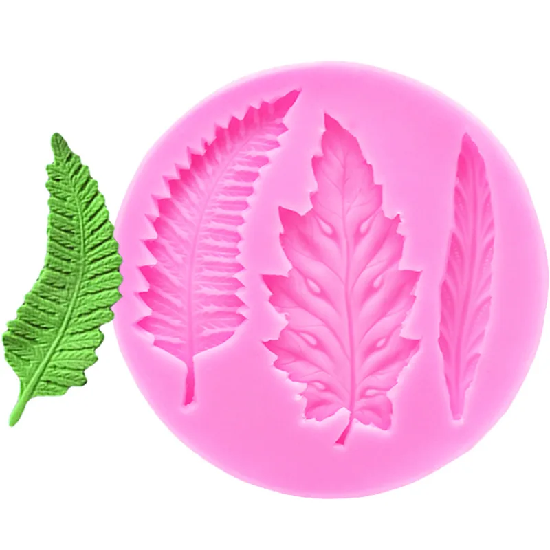 

3 Leaves Leaf Plant Shape Silicone Mold Fondant Cake Decoration Tool Chocolate Mold Handicraft Bakeware Baking Mold Accessories