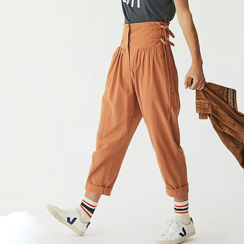 

Wholesale Manufacturer Custom Womens Organic Cotton Pants and Trousers, White or customized printing