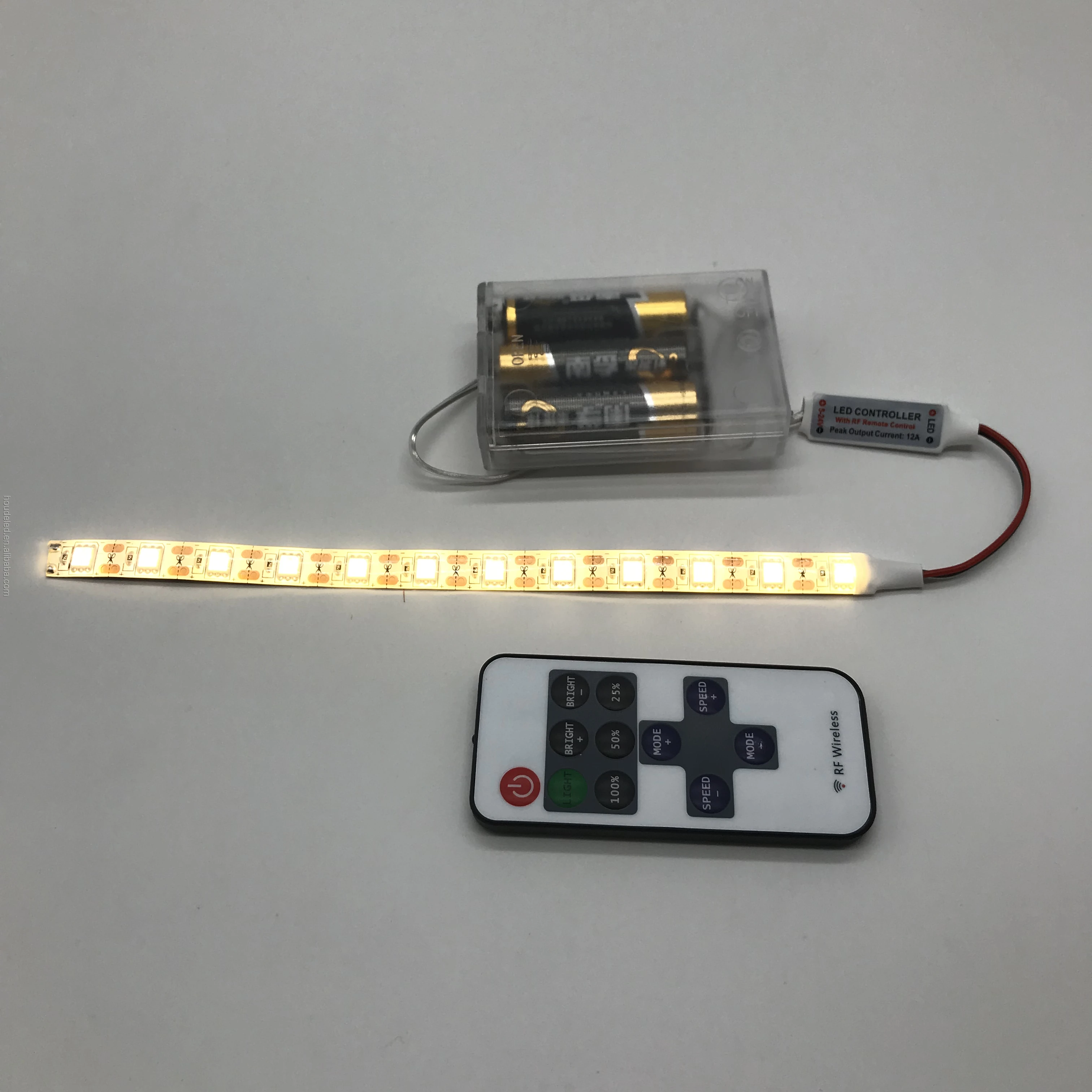 Aaa Battery Operated Powered 5050 60leds Warm White Led Strip Light 20cm 60leds Warm White Led