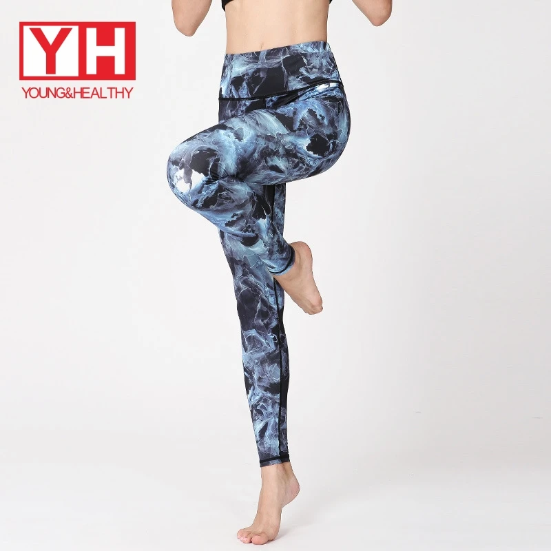 

Newest Design Fitness Sports Track Printed Fitness Yoga Wear Pants Gym For Women