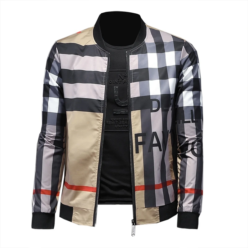 

Men's Fashion Clothing Stand Collar Men's Jacket Casual Sports Slim Jacket