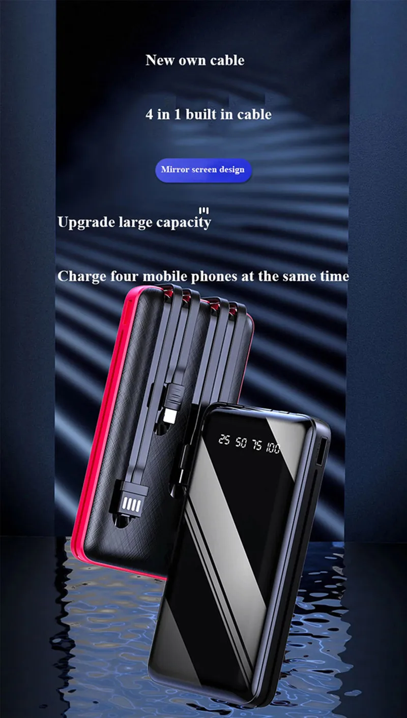 20000mAh Power Bank External Battery 2USB Fast Charging Powerbank Portable Charger For iPhone 11 pro Samsung laptop powerbank