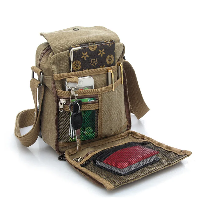 

REAL FORT Big Capacity Vintage Mens Canvas Messenger Shoulder Bag, Custom made