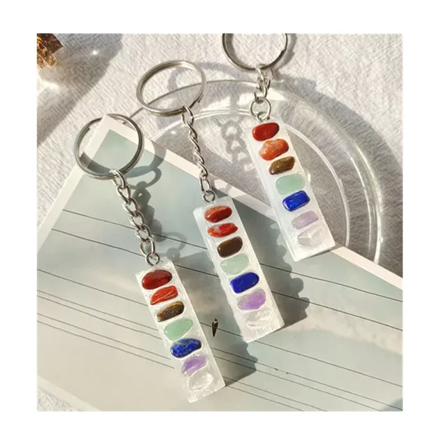 

Natural quartz crystal quartz tower spiritual wholesale selenite keychain for Christmas Decor