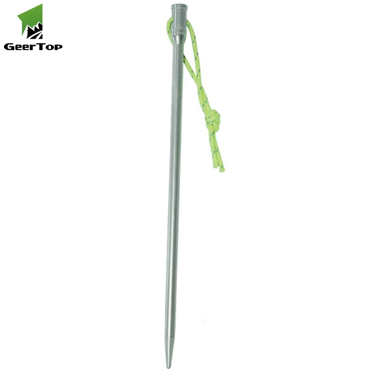 

Geertop Heavy groundhog I shape kit tent stakes with storage bag