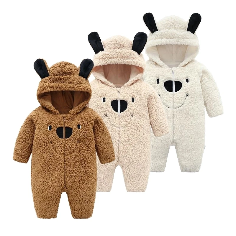 

new born organic long sleeve hoodie baby boy girl winter romper clothes Wholesale OEM factory Kids Clothing