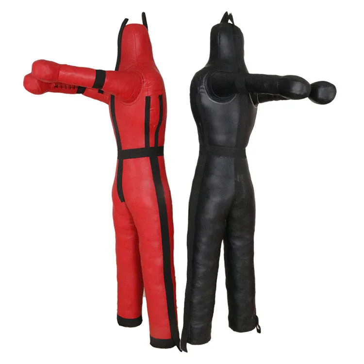 

MMA Wrestling Training Dummy Standing Position Punch Bag Training Legs Dummies for Reduce Stress, Black red