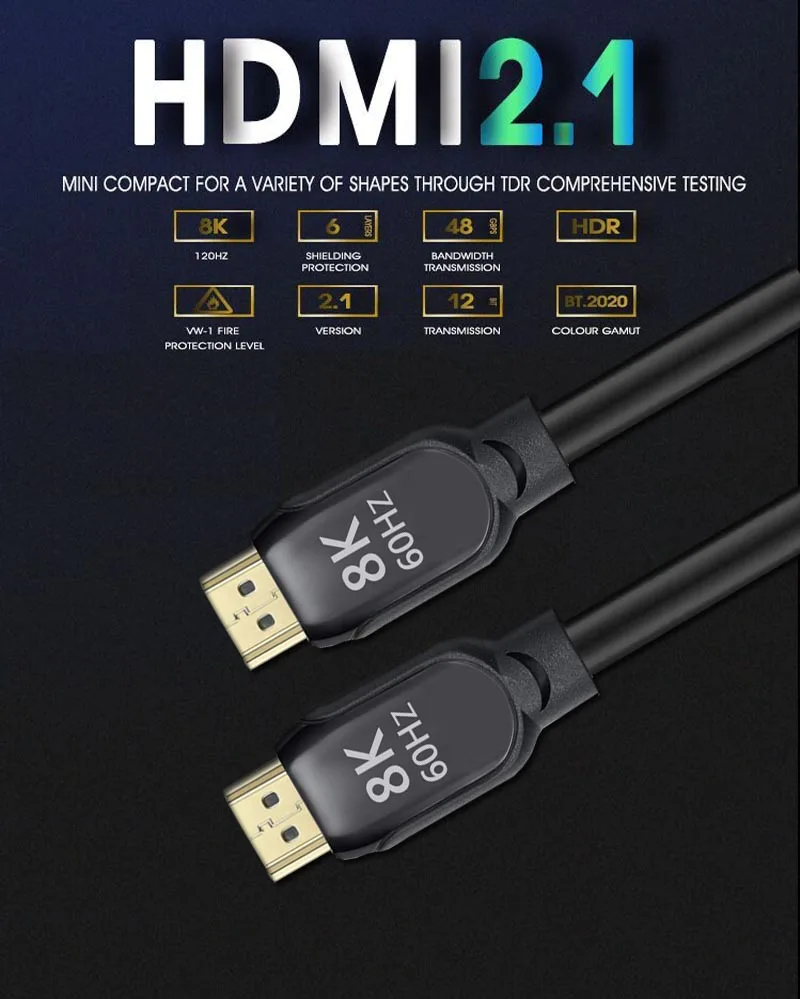 Hot sale 2.1v HDMI Cable support 8K@60Hz 4K@120Hz for Home Theater - ANKUX.COM