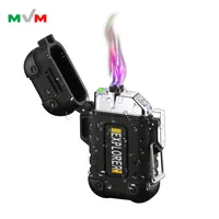 

MLT234 Updated Version USB Double Arc Electric Waterproof And Windproof Lighter With Safety Button For Outdoors Adventure