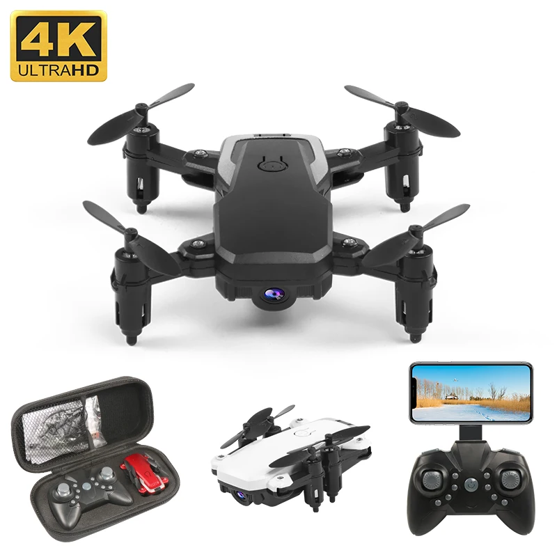 

Drones K1 4K Hd Professional Pocket Drones Remote Control Helicopters Rc Quadcopter Folding Helicopters Toys For Kids drone mini, Black, white, red