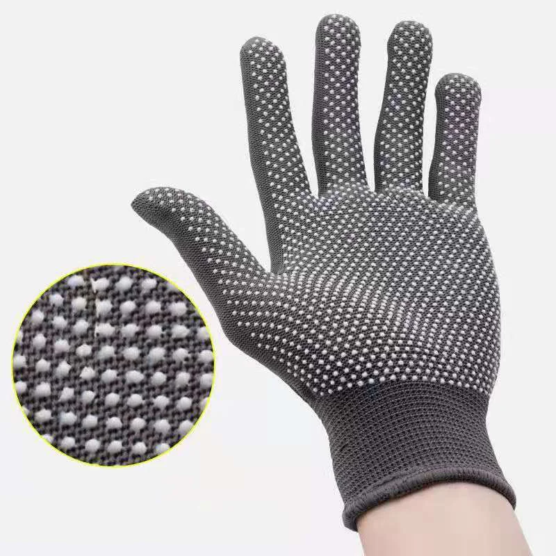 

13 Needle Nylon Dispensing Gloves Color bar colorful PU coating pointing plastic workshop work gloves