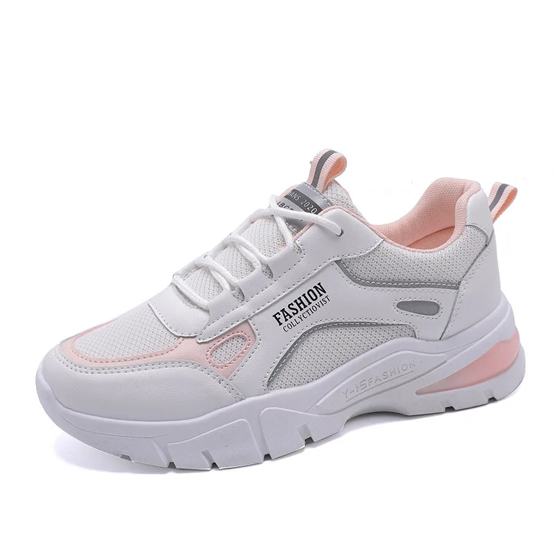 

Spring Autumn Ladies Casual Shoes Fashion Breathable Lace-up Women Sneakers Sport Shoes, White color