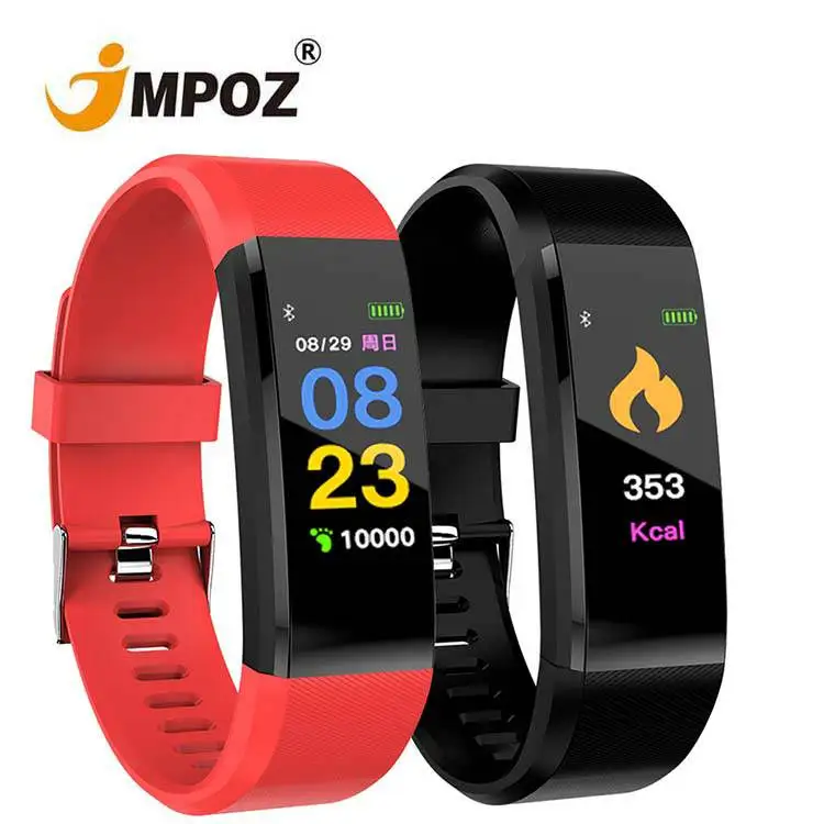 

2021 Christmas Promotional Gift Items ID115 plus Smart Band Heart Rate Monitor Fitness Wristband Healthy Tracker smart watch