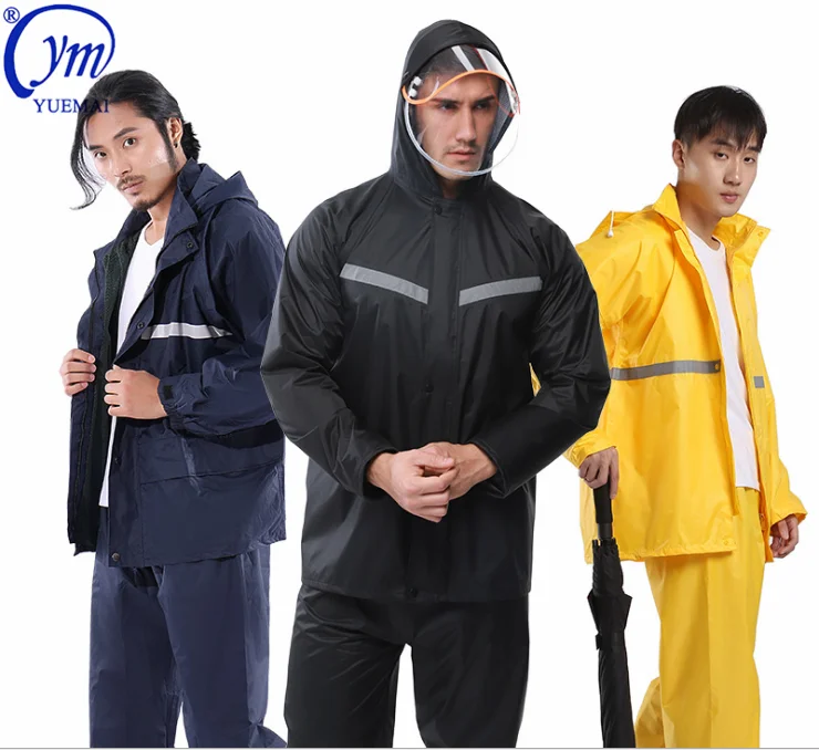 

Military Combat Police Mens Rainsuit Waterproof Sportswear Riding Rain Gear Tactical Impermeable Raincoat Labor Uniform, Customized color