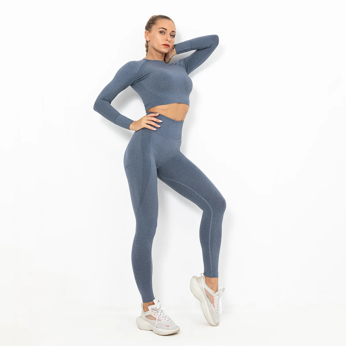 

NEW Private Label Fit Apparel High Waist Gym Push Up Anti Cellulite Sculpt Seamless Leggings Yoga Set