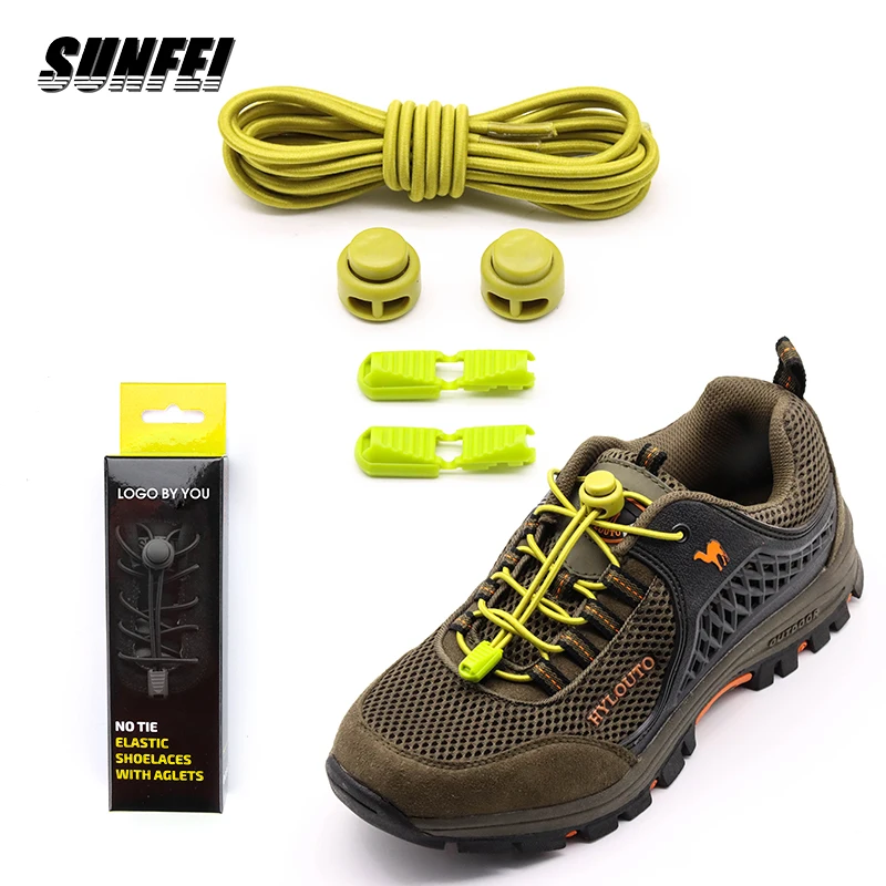 

sunfei Elastic No Tie shoe string for Kids and Adults elastic rope laces Adjustable Elastic round shoelaces no tie lock