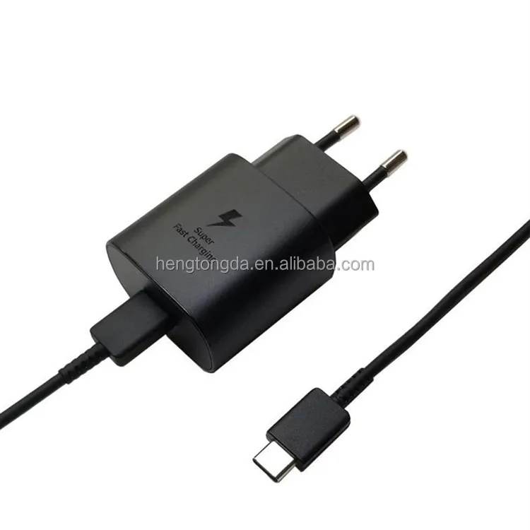 

Original 25W US EU Plug Adaptive Fast Charing Usb c Wall TA800 PD Fast type c Charger For Samsung Galaxy Note10 20 Quick Charger, Black white