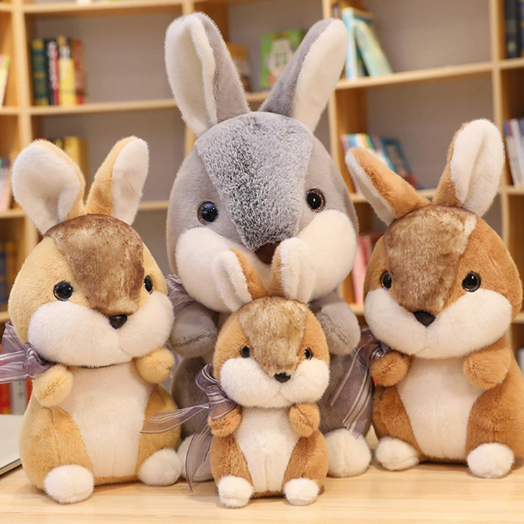 

Wholesale cute lovey bunny plush pillow rabbit soft plush doll cartoon doll for grasping machine, Red