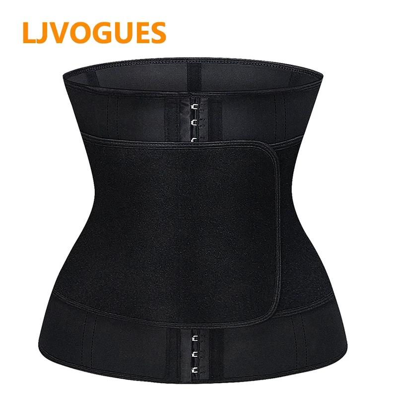 

Ljvogues Factory Wholesale Neoprene Waist Trainer 4 Rows Strong Hook Single Belt Waist Cincher With Zipper For Women