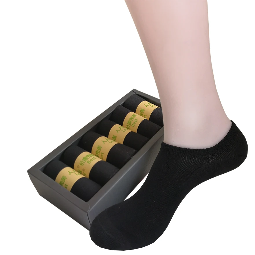 

sbamy MS741 high quality reinforced socks black ankle socks bamboo socks for men drop shipping