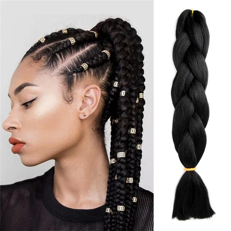 

Jumbo Braids Synthetic Braiding Hair 120 Colors Available 100g 24Inch Synthetic Braids Hair Extensions