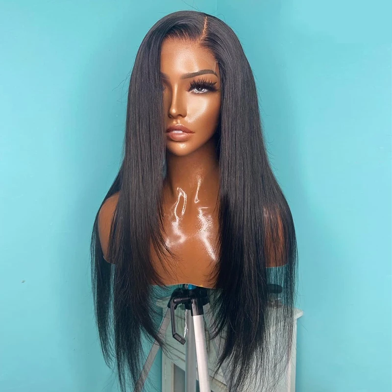 

12A Raw Indian Hair HD Lace Frontal Wig Brazilian Virgin Swiss Lace Closure Front Bone Straight Human Hair Wigs For Black Women