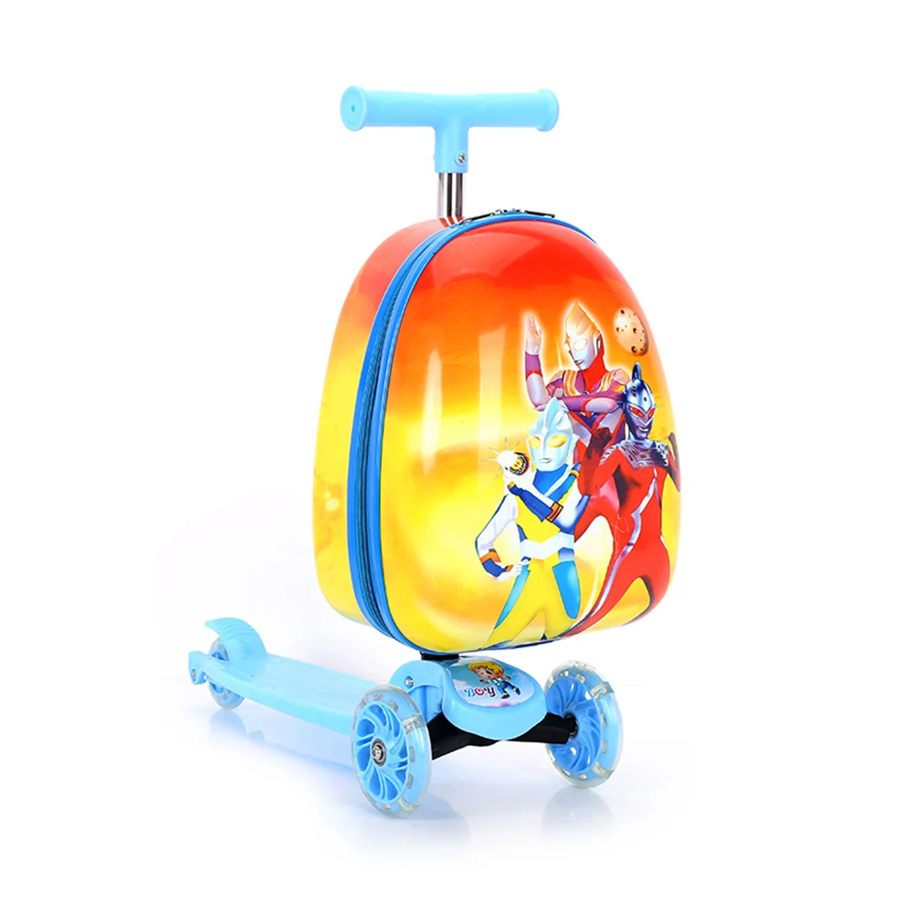 

Hot Sale On Amazon Custom Design Pink Blue Scooter Luggage for Kids
