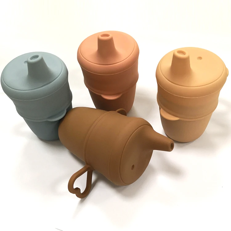 

2021 BPA Free Sippy Cup Lids Silicone Baby Water Cups Kids, Apricot,sage,ether,dark grey,clay etc