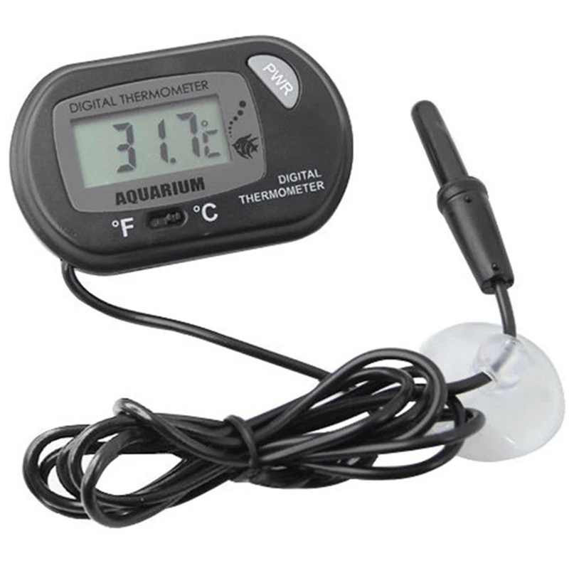 

Fish tank Thermometer reptile turtle sucker diving pet box with probe electronic Digital thermometer ST-3, Black yellow