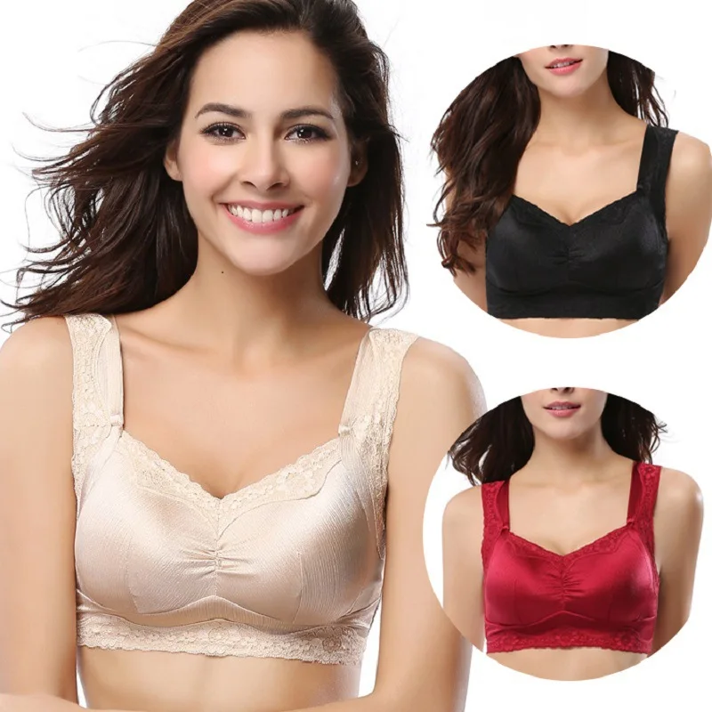 

women full breast big size bras comfortable sleeping countour bras sexy lace full cup bras with removable pads sexy lingerie, Black, red, skin