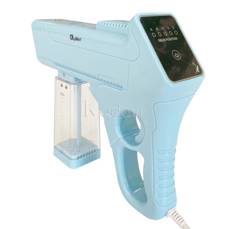 
new nano mist sprayer blue light disinfection car electric air sterilizer fogger nano sanitizer gun 