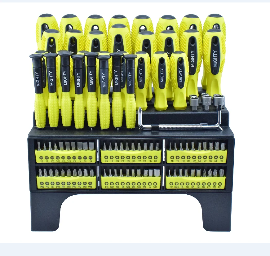 

SOLUDE 100pcs hand tool sets tool set with screwdriver and Precision screwdrivers and inserts and Socket rod