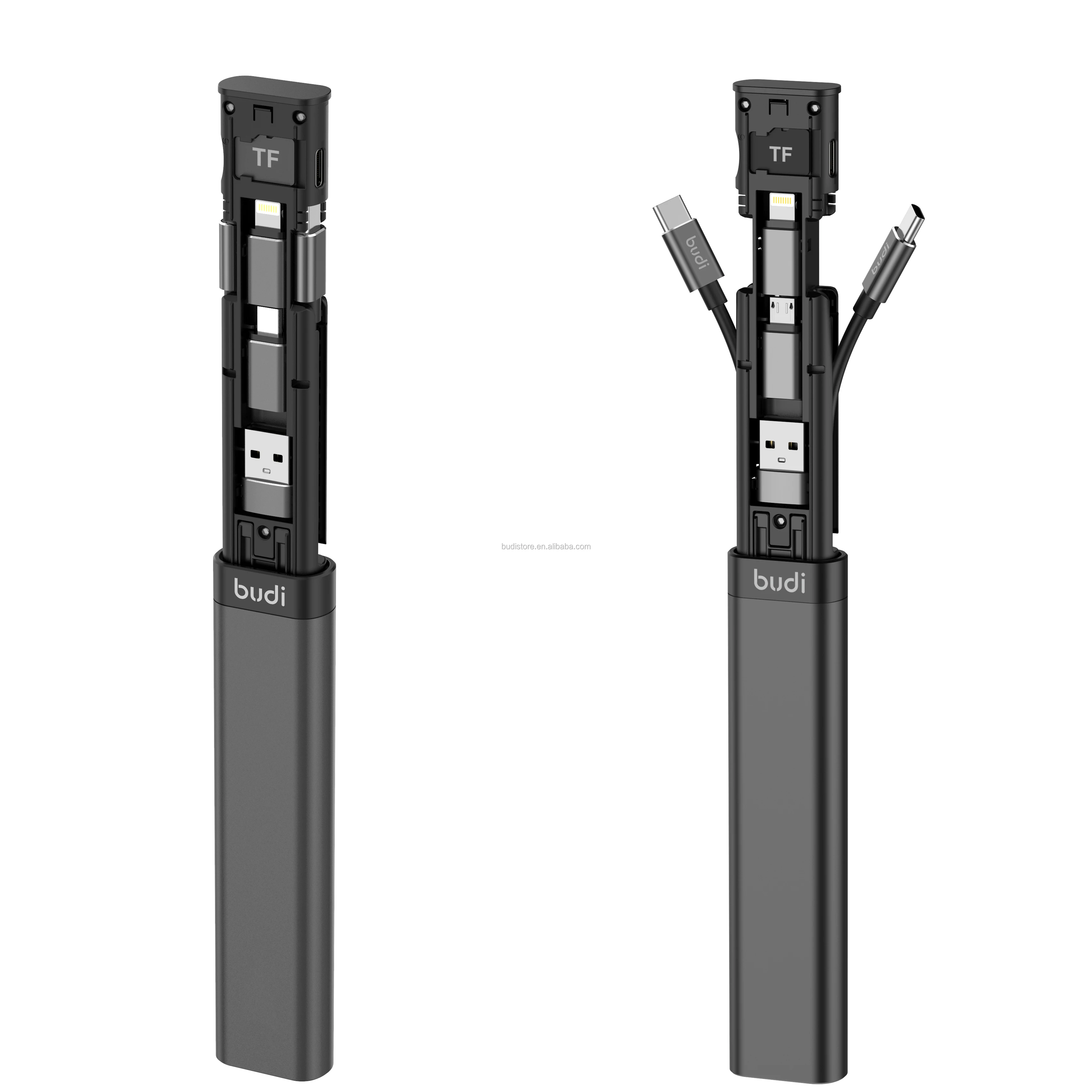

Budi/OEM high quality 9 in 1 multi-functional usb cable stick, Black