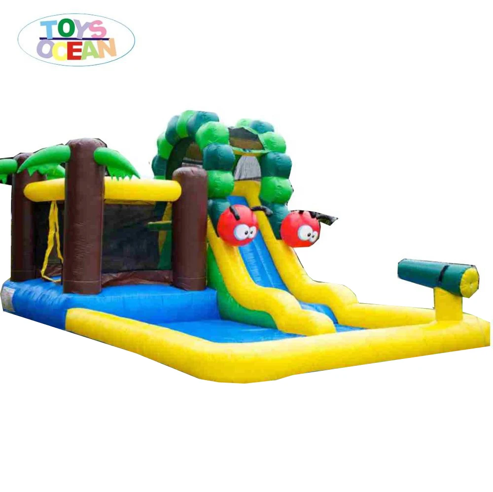

2022 new kids water park slides inflatable combo bounce house with pool for sale